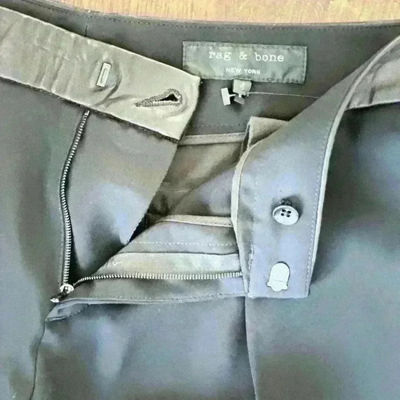 Rag & Bone cropped pants with faux leather on the waist size 4 in black . - Picture 8 of 10